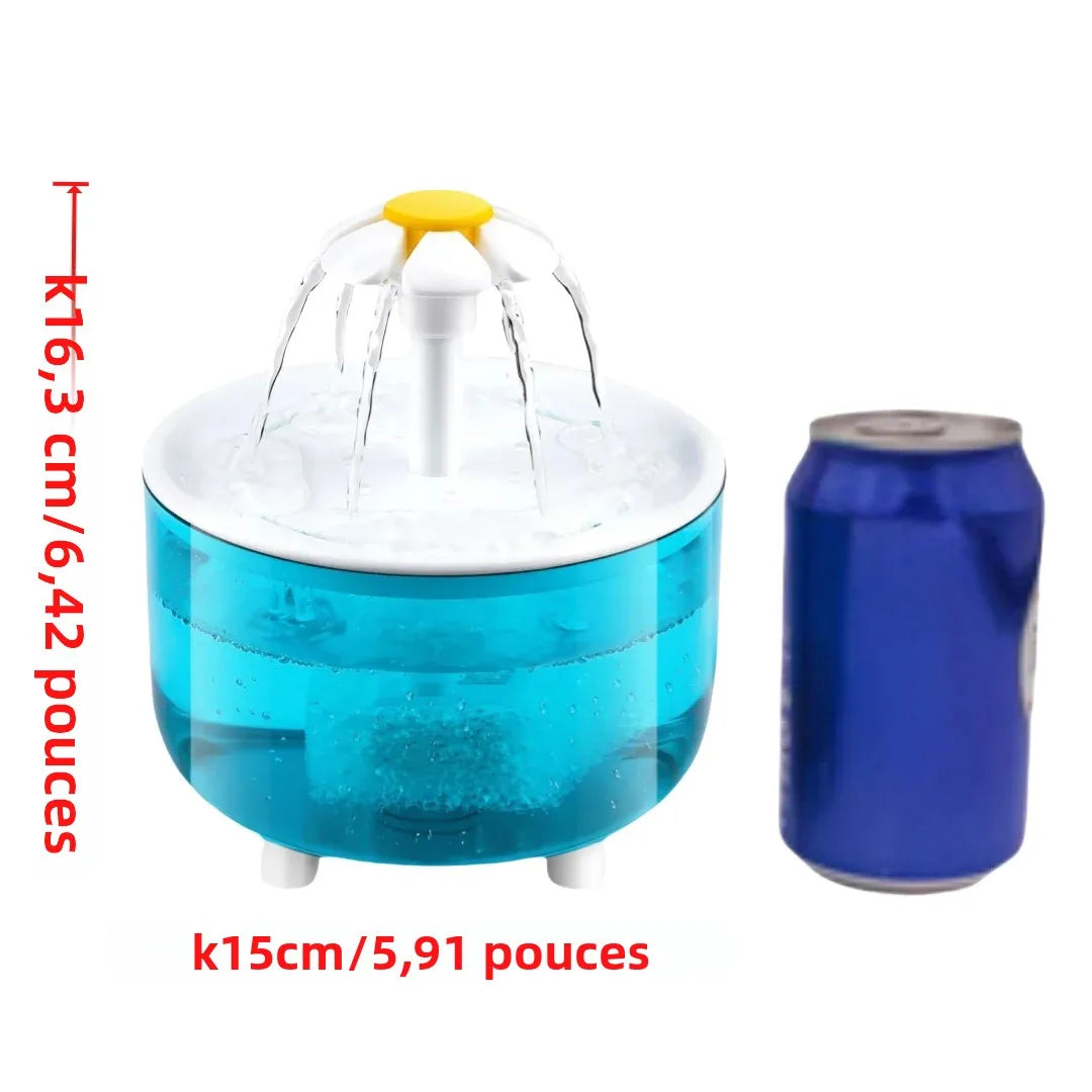 Fontaine à Eau Automatique pour Chat & Chien 1,2 L – Circulation Continue, Filtration USB – 4 Filtres Supplémentaires OFFERTS