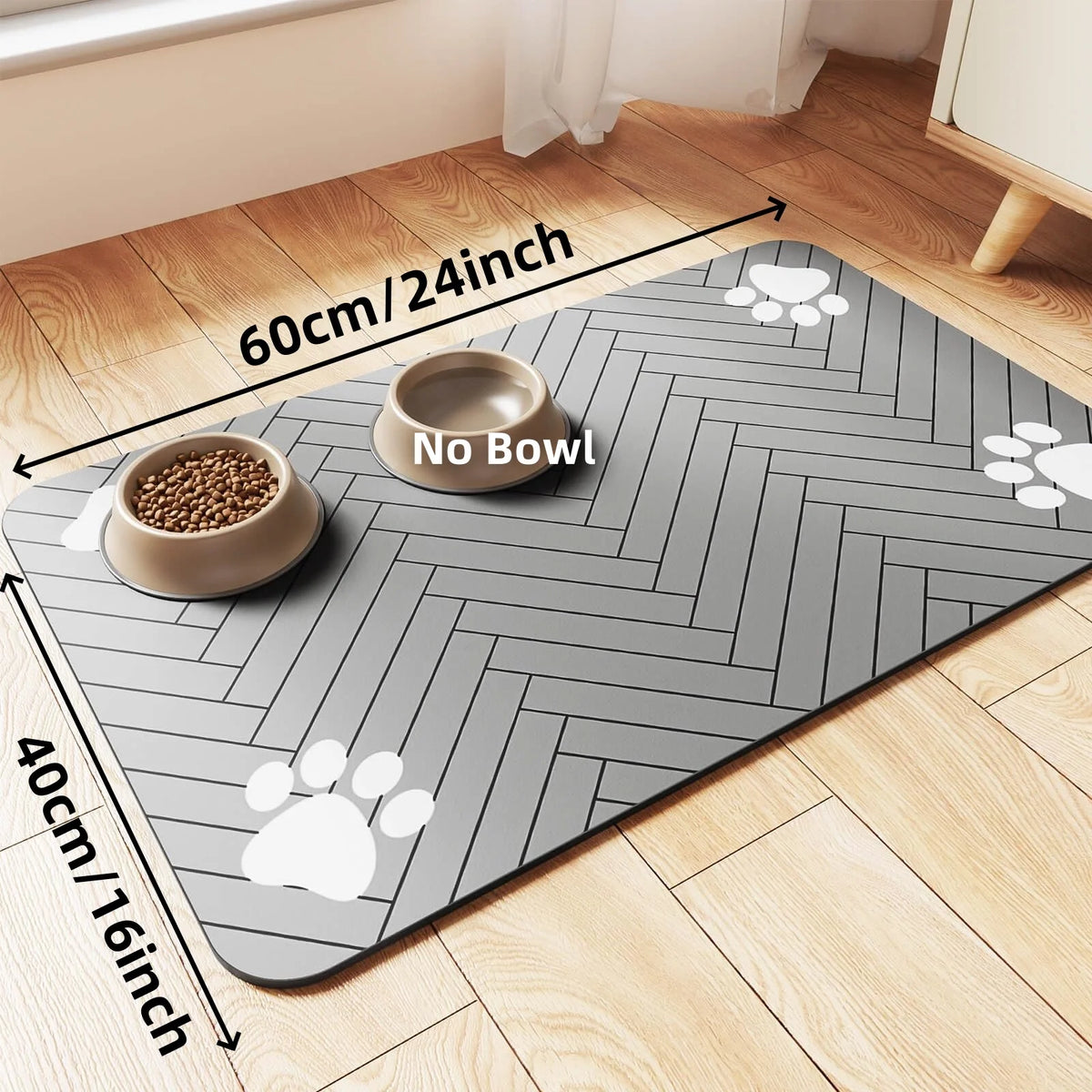 Tapis Absorbant pour Gamelles Chien & Chat – Imperméable, Antidérapant & Séchage Rapide – Pour Eau et Nourriture