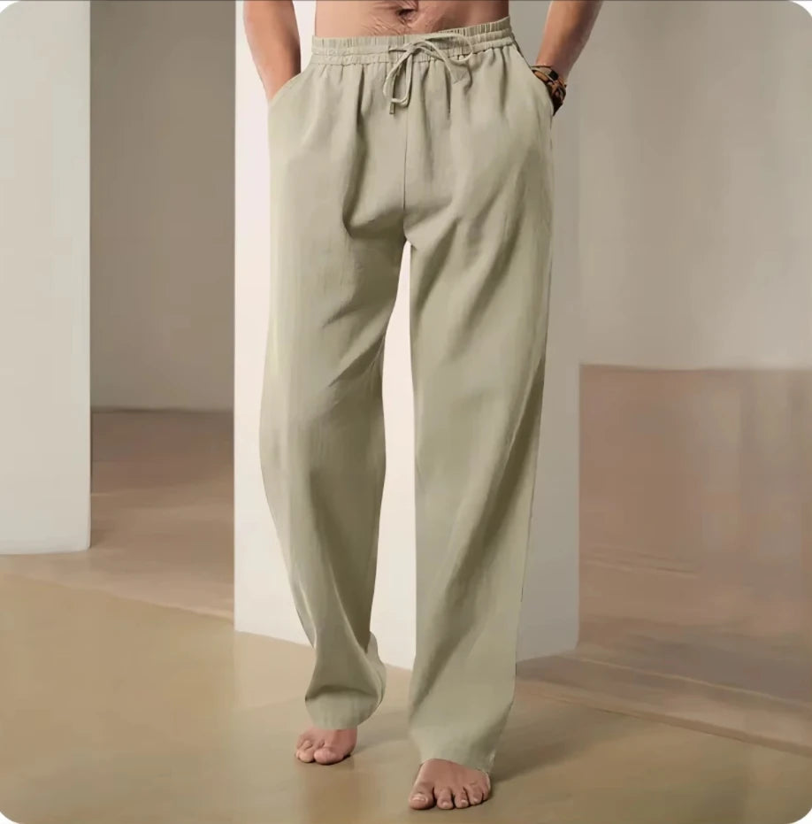 Pantalon Ample en Lin & Coton Respirant Été - Homme