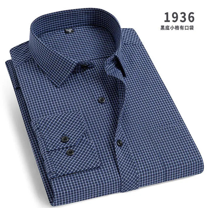 Chemise Homme à Rayures & Manches Longues – Sans Repassage, Anti-froissage et Respirante