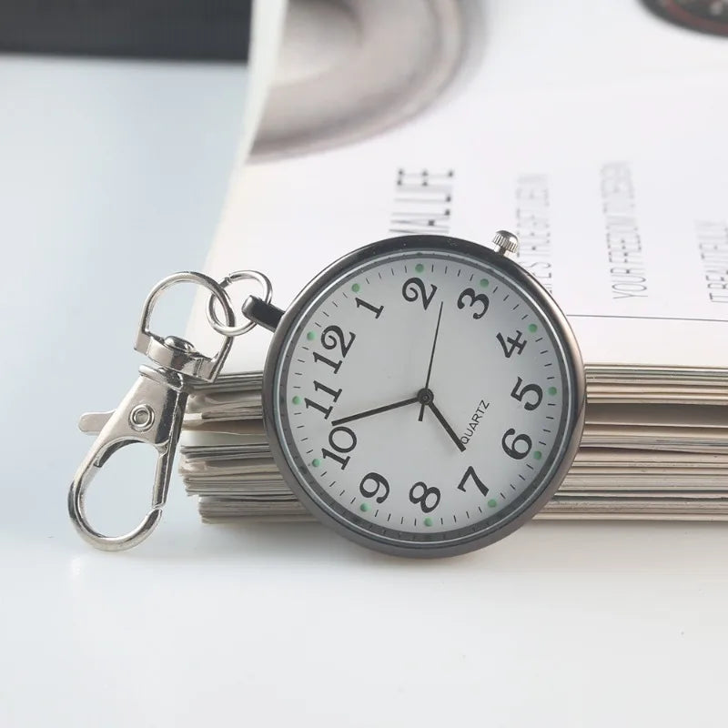 3x Montre de Poche à Quartz avec Porte-Clés – Compacte & Pratique