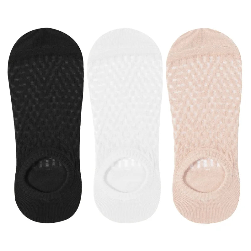 Lot 3 Paires Socquettes Invisibles Femme Maille Fine Respirante été
