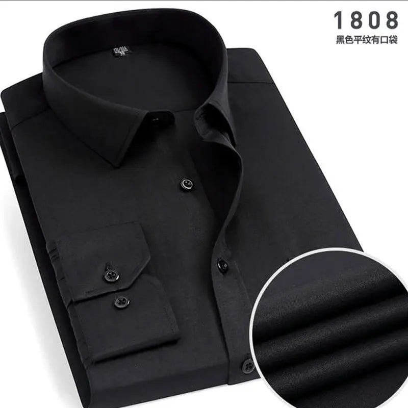 Chemise Homme à Rayures & Manches Longues – Sans Repassage, Anti-froissage et Respirante