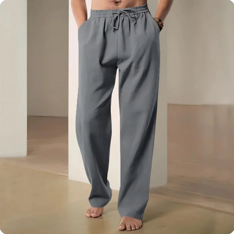 Pantalon Ample en Lin & Coton Respirant Été - Homme