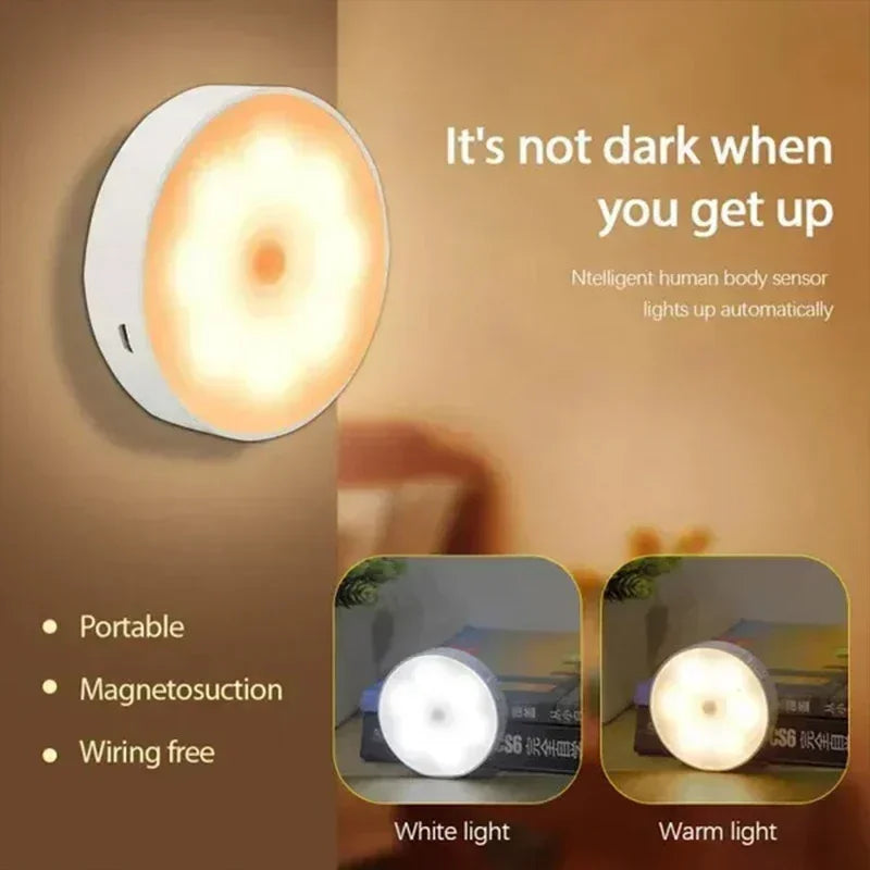 Lot de 6 Spots LED Sans Fil avec Capteur de Mouvement – Rechargeable USB & 3 Couleurs d’Éclairage