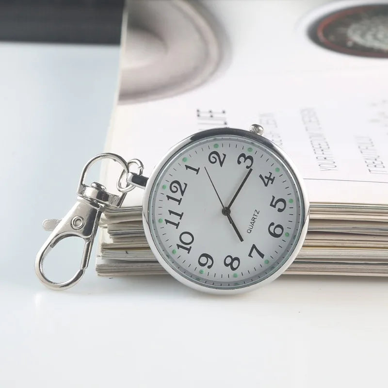 3x Montre de Poche à Quartz avec Porte-Clés – Compacte & Pratique