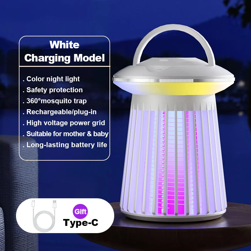 Lampe Répulsive à Choc Électrique – 360° Sans Bruit
