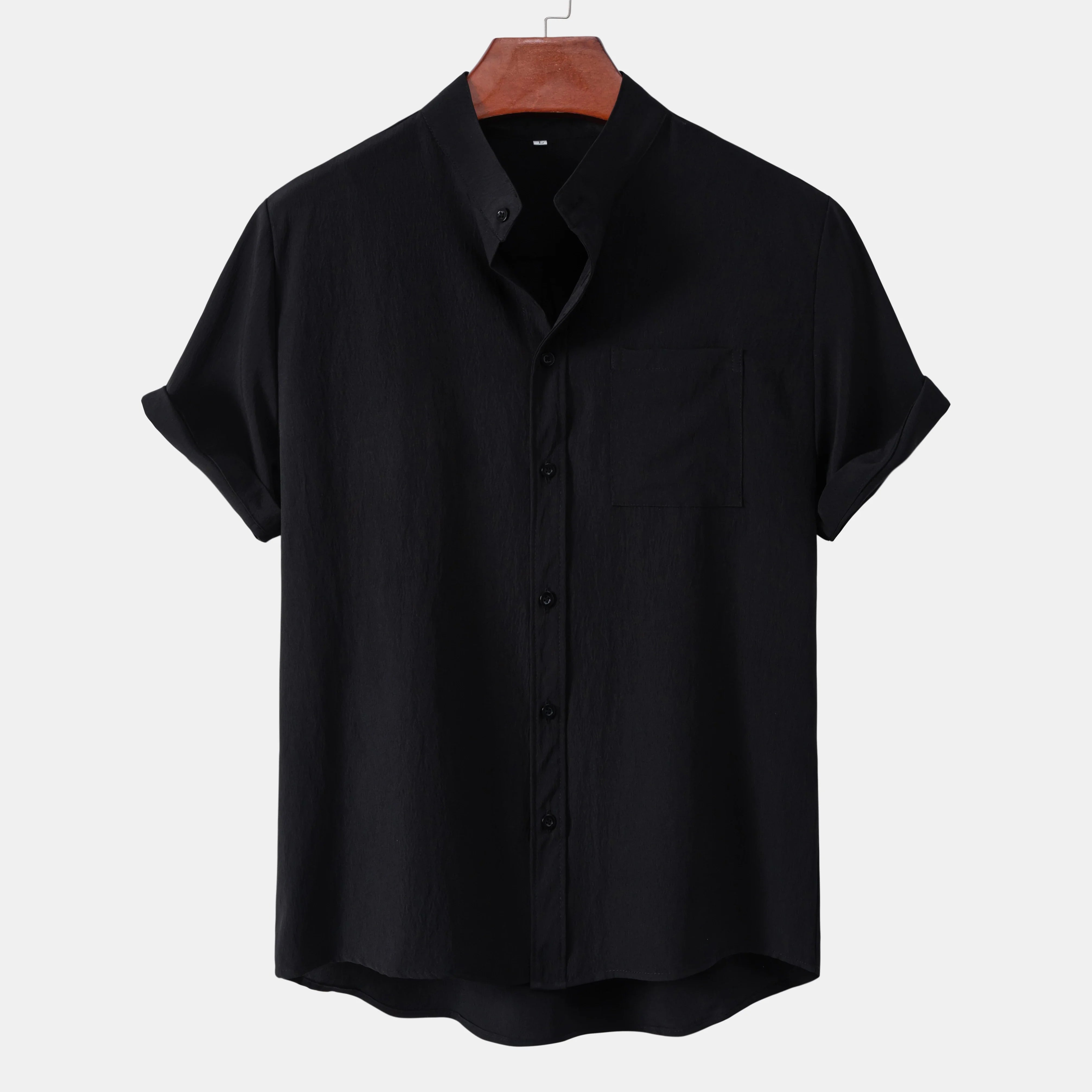 Chemise Décontractée à Col Mao - Printemps & Été