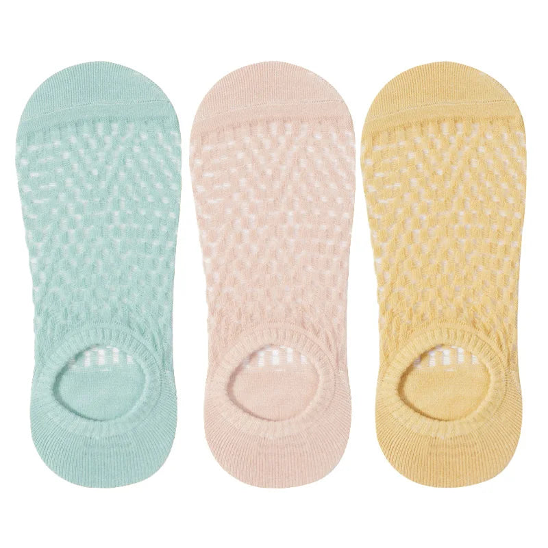 Lot 3 Paires Socquettes Invisibles Femme Maille Fine Respirante été