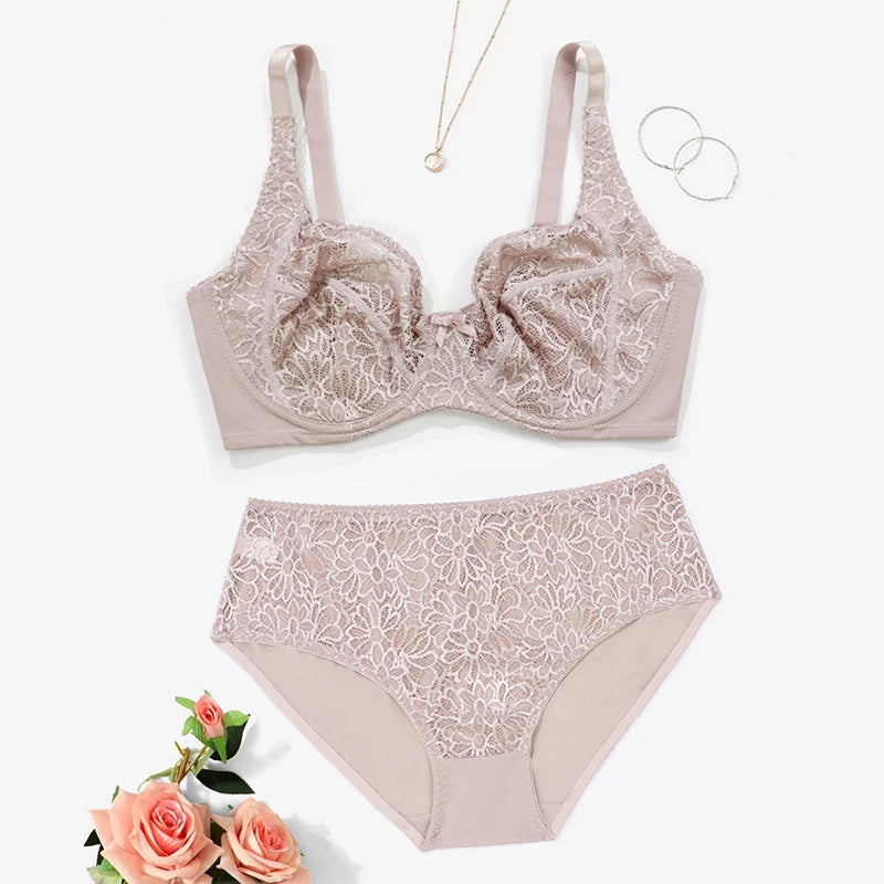 Ensemble de Lingerie en Dentelle BEAUWEAR - Grandes Tailles
