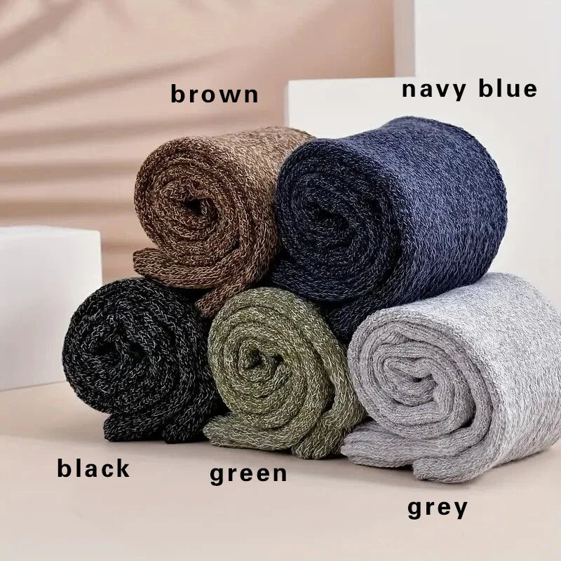 5 Paires de Chaussettes en laine mérinos Chaudes et confortables