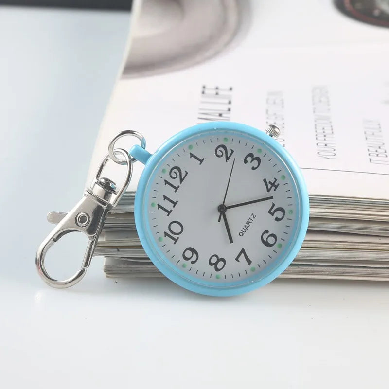 3x Montre de Poche à Quartz avec Porte-Clés – Compacte & Pratique