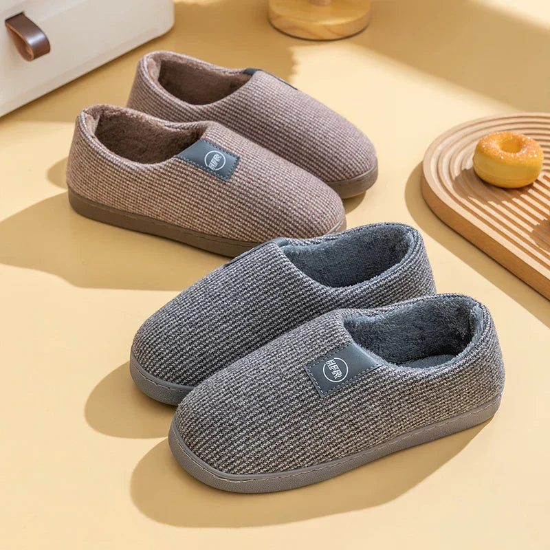 Pantoufles Antidérapantes et Chaudes en Coton & Polaire