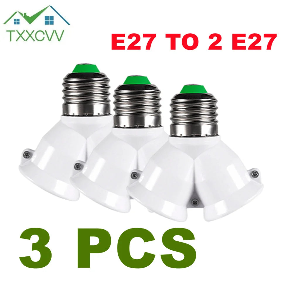 Adaptateur Douille E27 Double Sortie – Lot de 3
