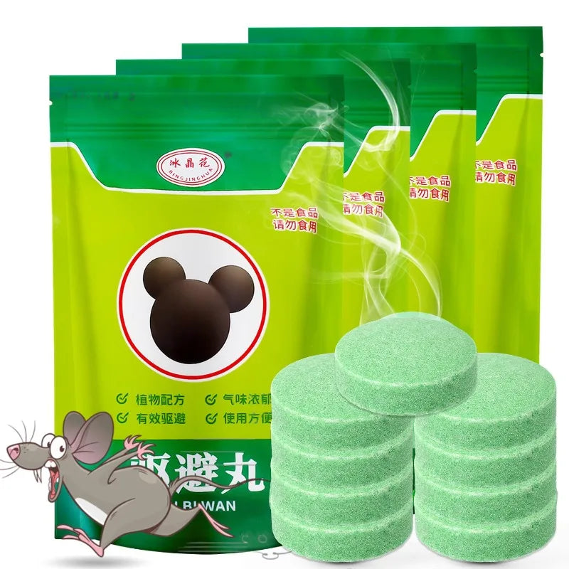 Lot de 20 Pastilles Répulsives à la Menthe – Protection Intérieur & Extérieur contre Rats, Souris et Nuisibles