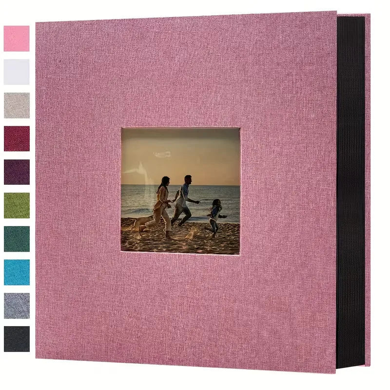 Grand Album Photo en Lin – 200 à 300 Pochettes pour Photos 10x15cm