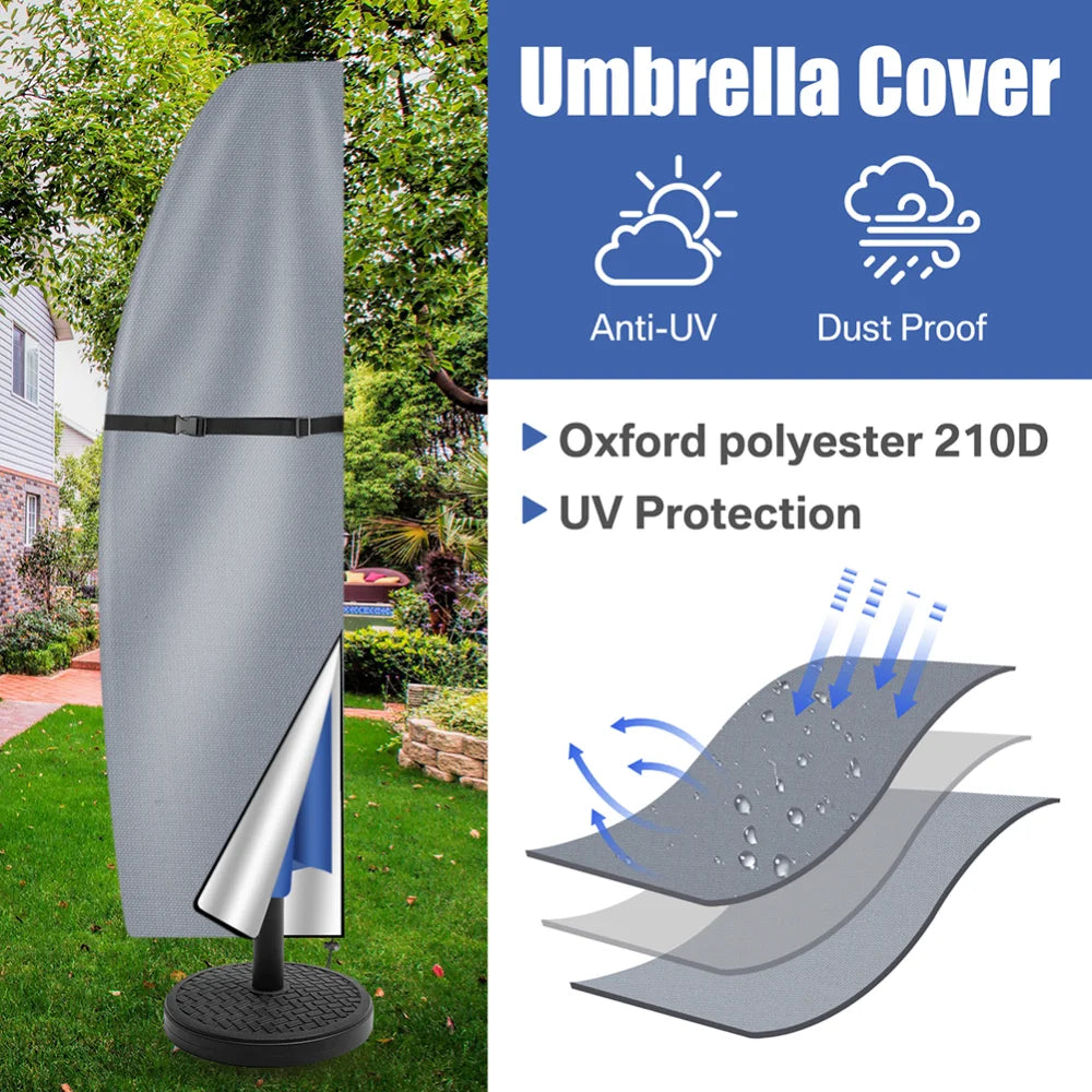 Housse de parasol imperméable et anti-UV 4 Saisons