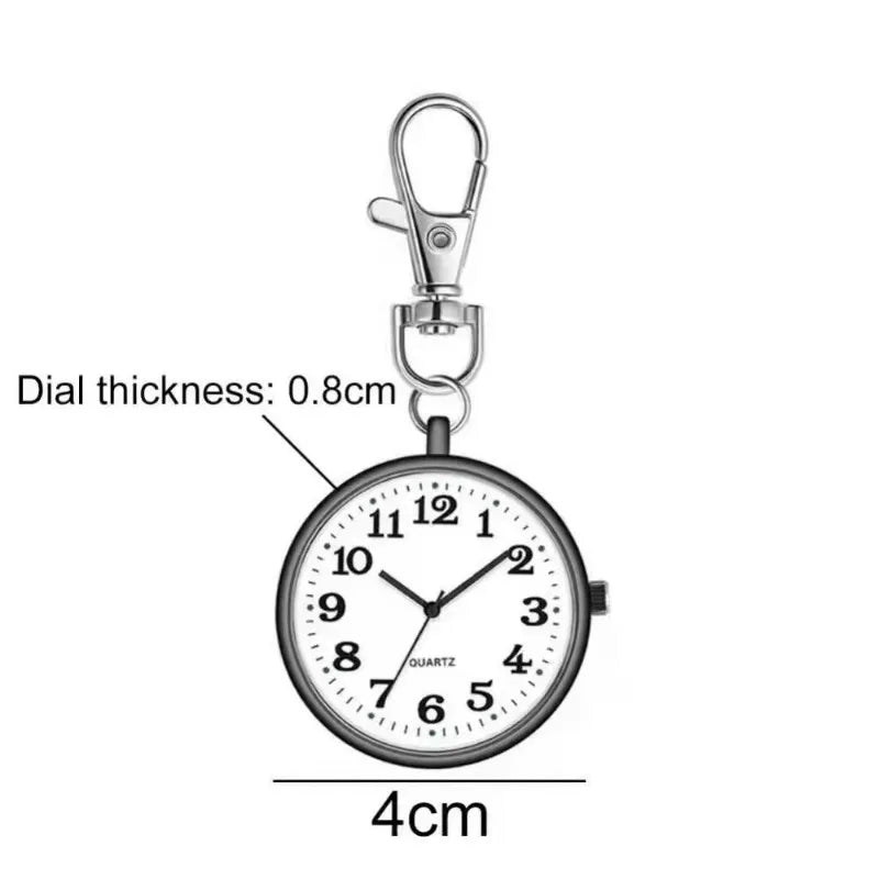 3x Montre de Poche à Quartz avec Porte-Clés – Compacte & Pratique