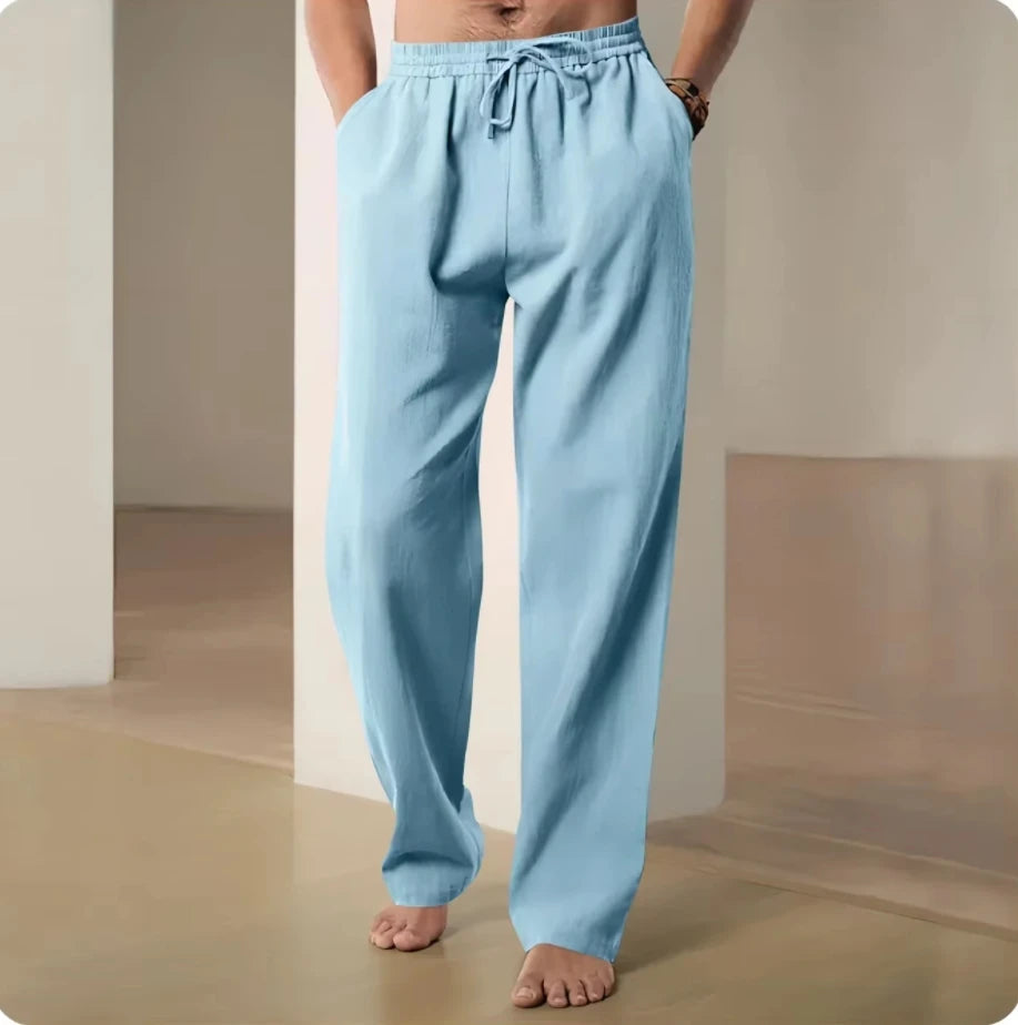 Pantalon Ample en Lin & Coton Respirant Été - Homme