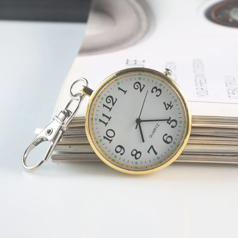 3x Montre de Poche à Quartz avec Porte-Clés – Compacte & Pratique