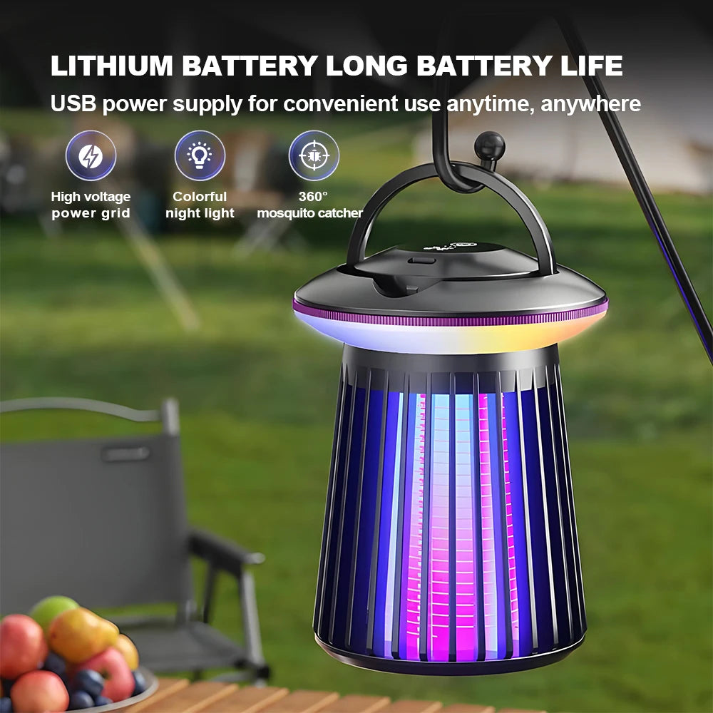 Lampe Répulsive à Choc Électrique – 360° Sans Bruit