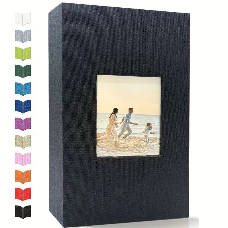 Grand Album Photo en Lin – 200 à 300 Pochettes pour Photos 10x15cm