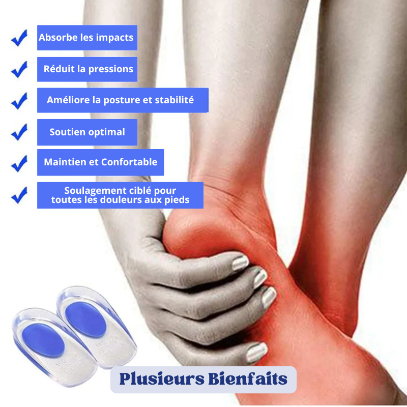 Semelle Talonnette en Gel Anti-douleurs