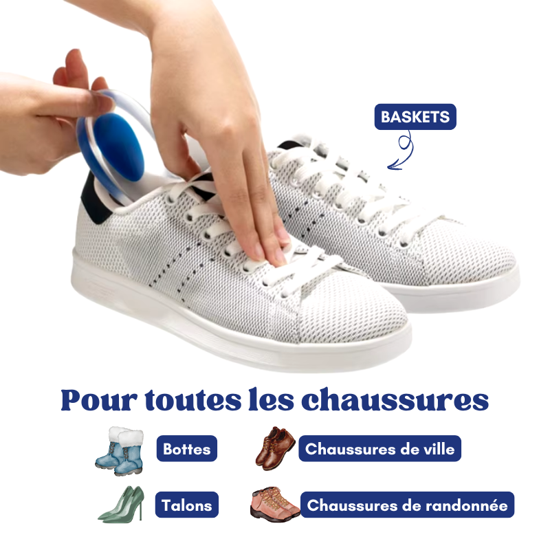 Semelle Talonnette en Gel Anti-douleurs