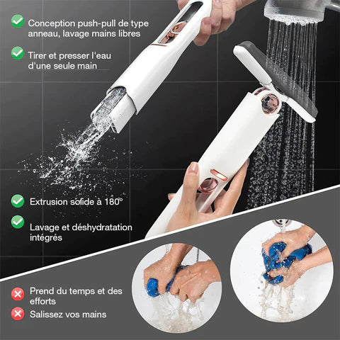 Mini Mop portable auto-essorante + 3 MOPS OFFERTES