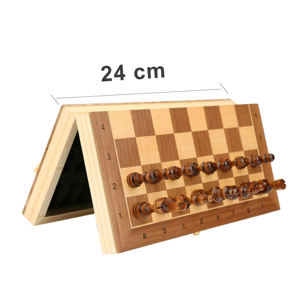 Jeu d'échec en bois - magnétique