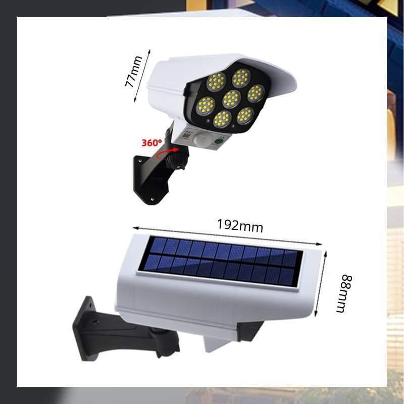 Lampe LED solaire rotative avec système PIR