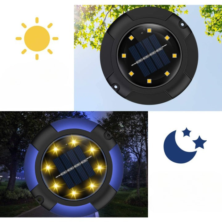 4x Spot LED solaire discret pour jardin