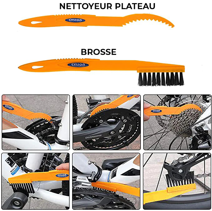 Kit de 9 pièces de nettoyage pour vélo