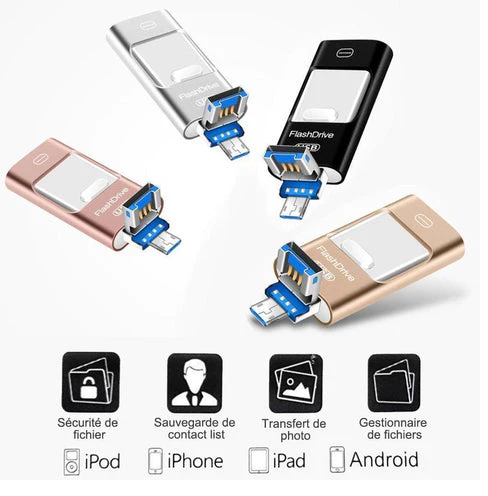 Clé USB 4 en 1 pour smartphone