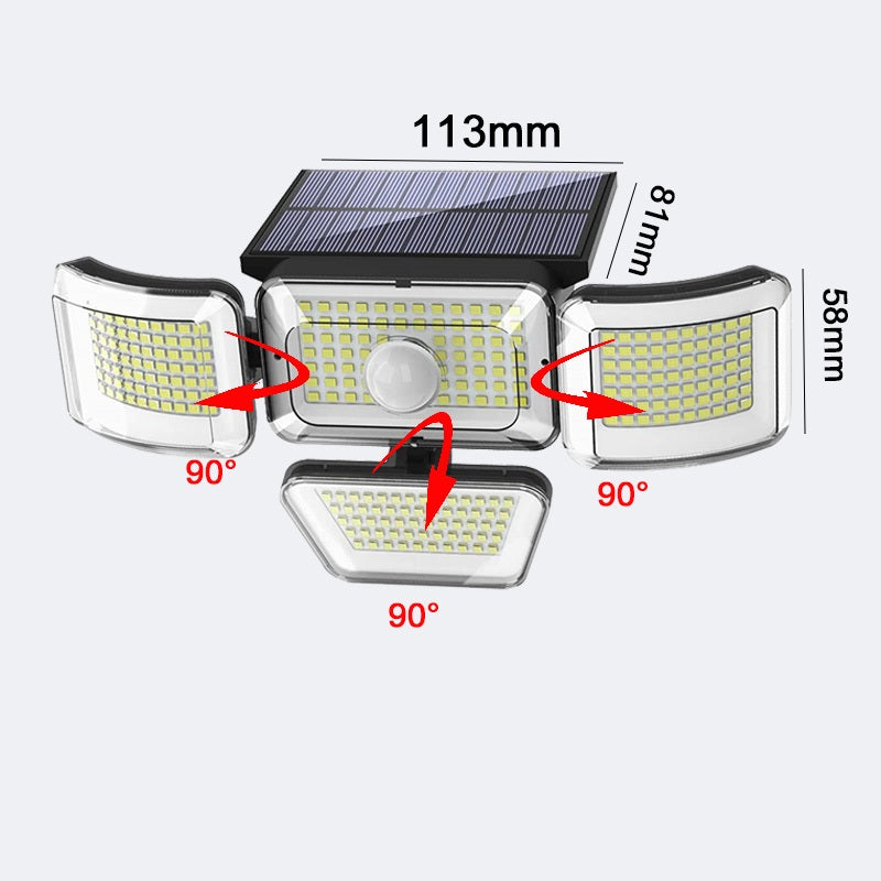 Panneau lumineux solaire multidirectionnel
