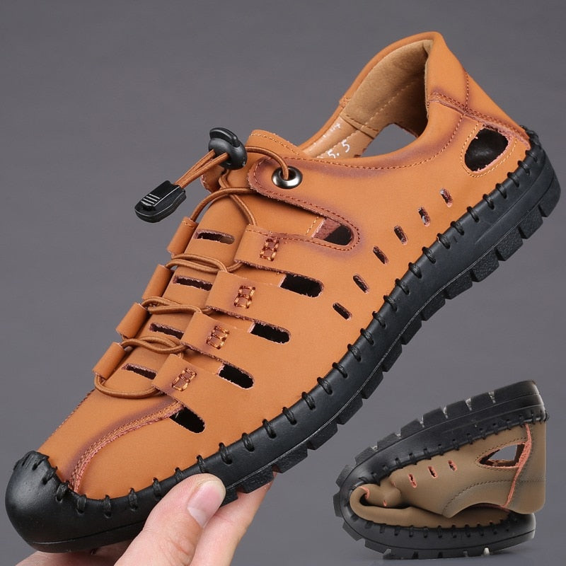 Sandales élégantes en cuir pour homme