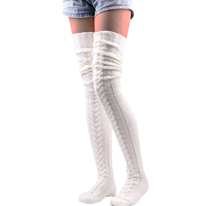Chaussettes extra longues tricotées